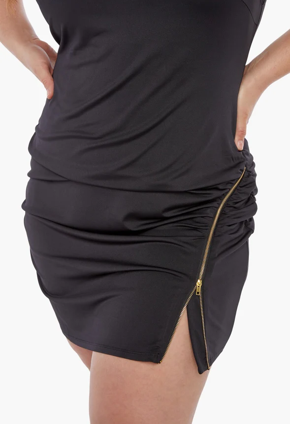 Zipper Slit Dress - Image 4